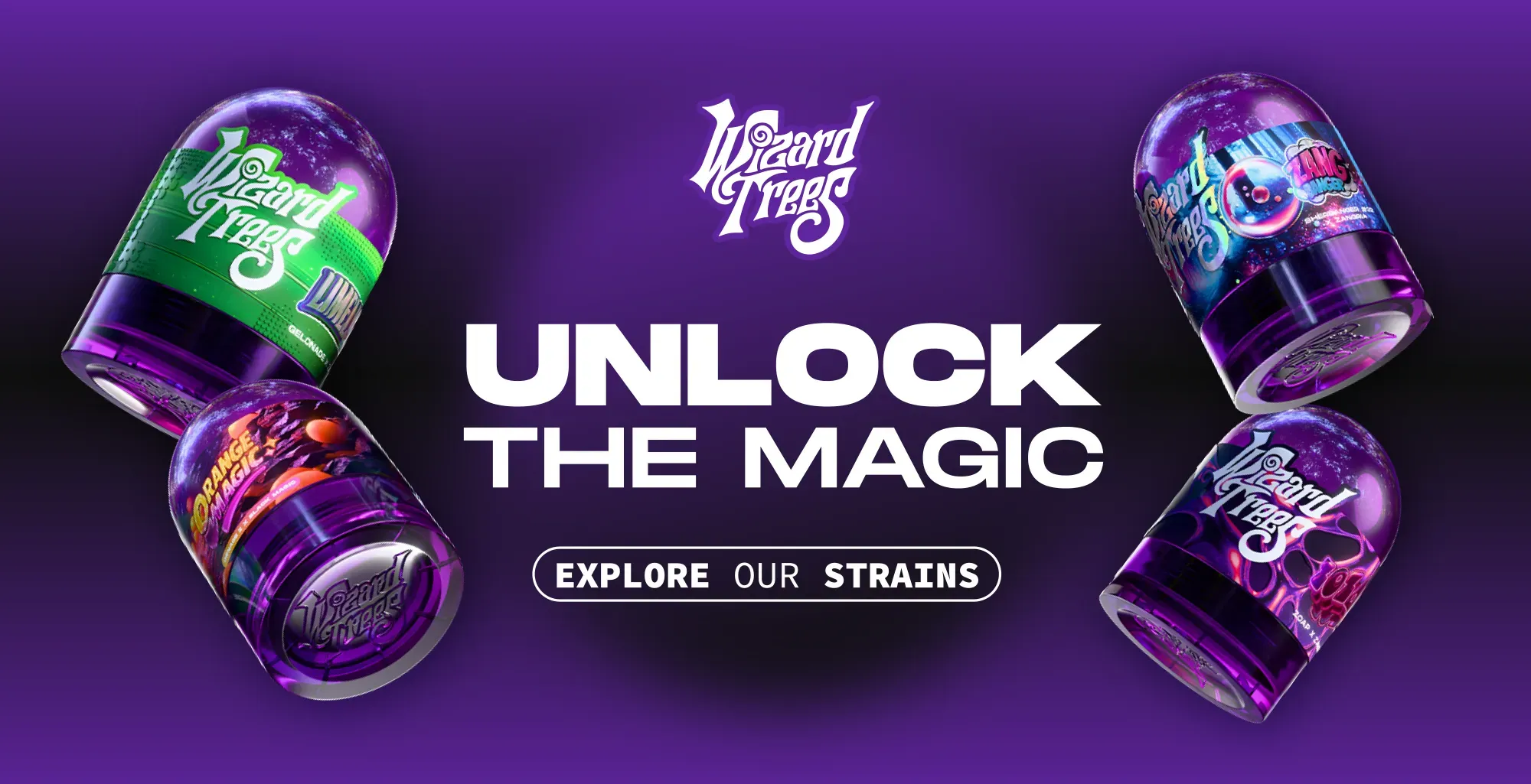 Wizard Trees cannabis jars